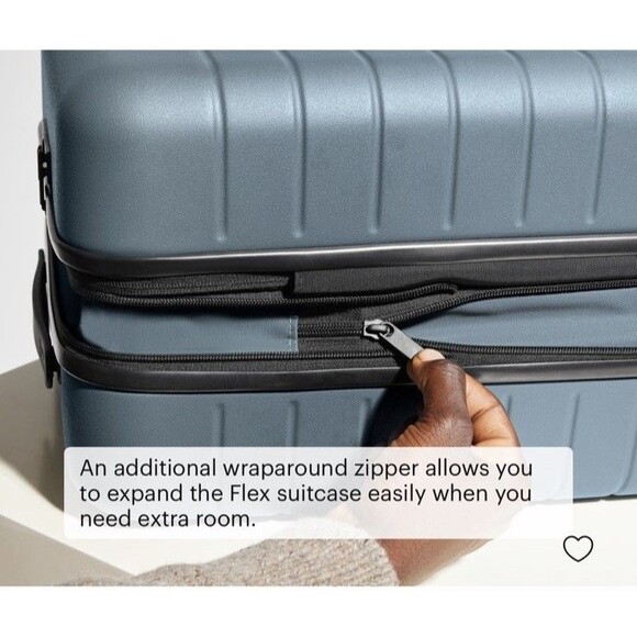 AWAY BIGGER CARRY ON FLEX Spinner Roller Bag Suitcase Luggage Coast Blue 22” - Picture 6 of 16